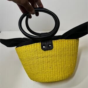 SensiStudio Mini Basket Handbag Yellow/Black